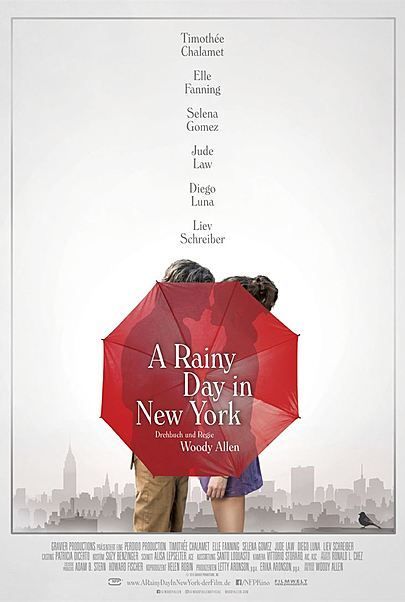 Movie poster for "A RAINY DAY IN NEW YORK"