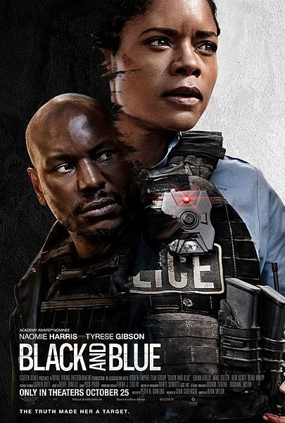 Movie poster for "BLACK AND BLUE"