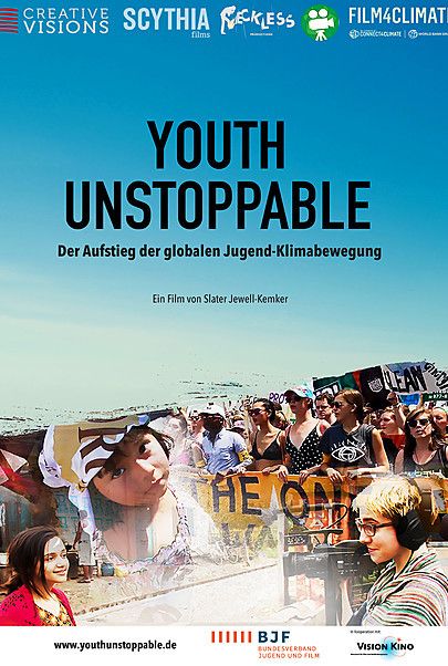 Filmplakat für "YOUTH UNSTOPPABLE - DER AUFSTIEG DER GLOBALEN JUGEND-KLIMABEWEGUNG"