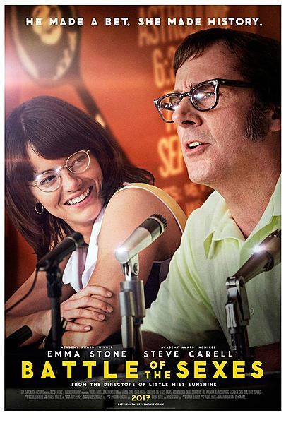 Movie poster for "BATTLE OF SEXES "