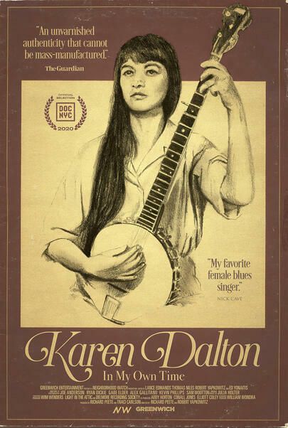 Movie poster for "KAREN DALTON: IN MY OWN TIME"