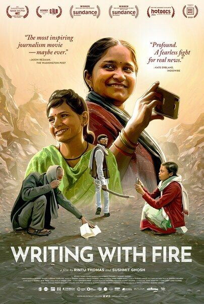 Movie poster for "WRITING WITH FIRE"