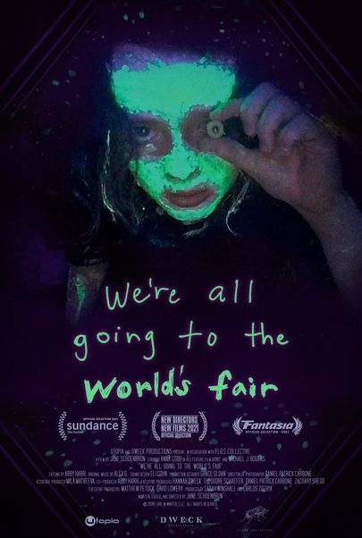Movie poster for "WE’RE ALL GOING TO THE WORLD’S FAIR"