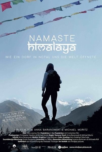 Movie poster for "NAMASTE HIMALAYA - WIE EIN DORF IN NEPAL UNS DIE WELT ÖFFNETE"