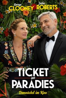 Movie poster for "TICKET TO PARADISE"