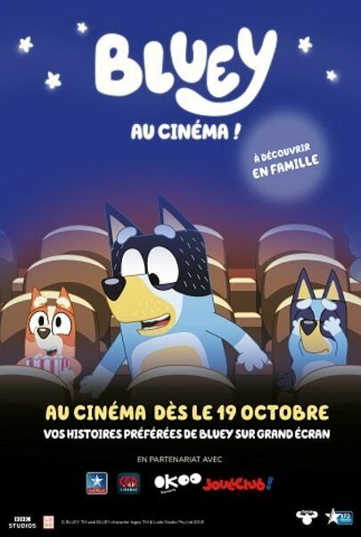 Movie poster for "BLUEY AU CINEMA"