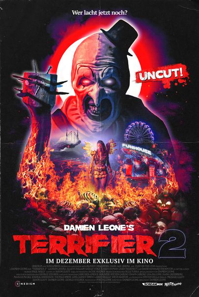 Movie poster for "TERRIFIER 2"